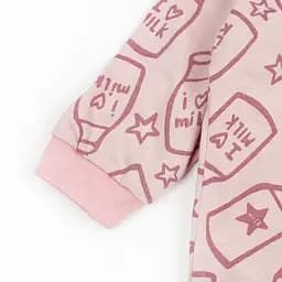 Сліп кулірний з принтом Milk зріст 74 см (6 - 9 місяців) Malena Рожевий - мініатюра 3