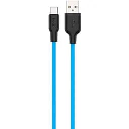USB Cable Hoco X21 Silicone Type-C Black/Blue 1m