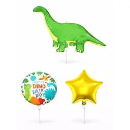 Фольгированный шарик JS Balloon фигура «Парк Юрского периода» 5 шт наполнение воздухом или гелием для тематических вечеринок