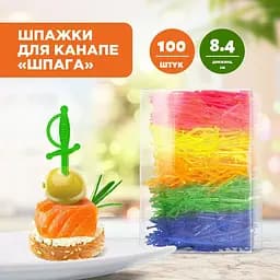 Шпажки для канапе піки пластикові 8.4 см (набір зі 100 шт.), Kitchen Master 86119