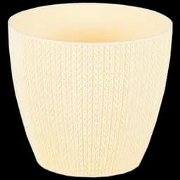 Горщик для квітів Serinova Sumela, 5 л, світло-жовтий (SML4-PudraSari)