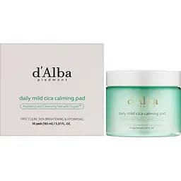 Педи для обличчя D'Alba Daily Mild Cica Calming Pad заспокійливі 50 шт.