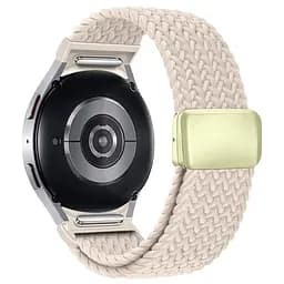 Ремінець для Samsung Galaxy Watch 7/FE/6/6 Classic/5/5Pro/4/4 Classic, Braided Solo Loop, бежевий, нейлоновий, текстильний, плетений, еластичний змінний браслет для смарт-годин, ArmorStandart (ARM86836)