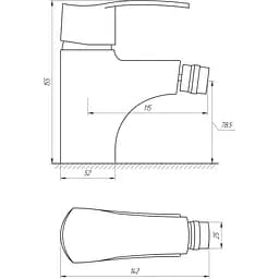 Змішувач для біде Globus Lux Queensland GLQU-106 (8762) - мініатюра 4