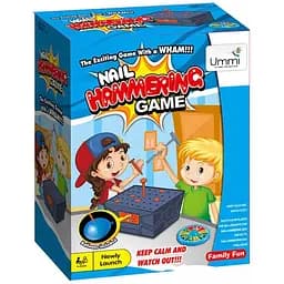 Настольная интерактивная игра Ummi 707-88 Игра с гвоздями и молотком, синяя