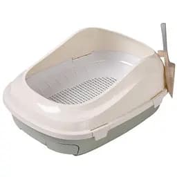 Туалет с сеткой AnimAll P 1061 для взрослых кошек 56×40×21 оливковый