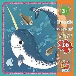 Детский пазл "В океане" G-Toys LO4, 16 элементов