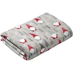 Плед-покривало LeLit Велсофт Новорічне Сіре 200х220 см (le2000000295442)