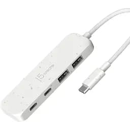 USB-хаб j5create JCH342EW-N USB-C на 2 USB-A/2 USB-C, белый (JCH342EW-N)