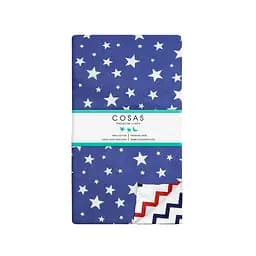 Комплект постільної білизни Cosas Blue starfall Полуторний синій (StarBlue_Zig_white_160) - мініатюра 4