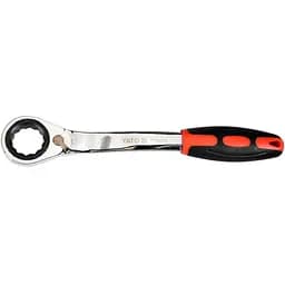 Ключ накидний вигнутий з тріщаткою Yato М27 HRC 42-48 Cr-V з прогумованою ергономічною ручкою (YT-02386)