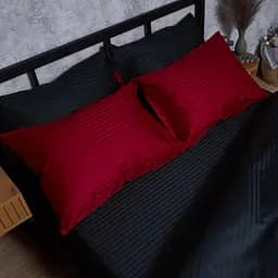 Набір наволочок Moon&Star Satin Stripe Dark Romance 50х50 см 2 шт - мініатюра 2