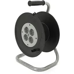 Котушка для подовжувача УкрПром до 25 м без кабелю на 4 гнізда із заземленням Ø250 мм