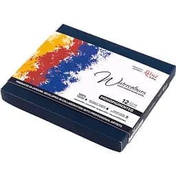 Набір акварельних фарб MONOPIGMENTED картонний пенал 12 кольорів х 2,5 мл кювета Rosa Gallery