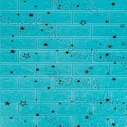 Самоклеюча 3D панель Sticker Wall SW-00001342 Блакитні зірки 700х770х3мм
