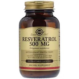Ресвератрол Solgar 500 мг 30 гелевых капсул