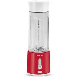 Sencor Блендер портативний для смузі 150Вт, чаша-500мл, USB-C, біло-червоний