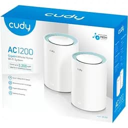 Система WiFi Cudy M1300(2-pack), AC1200 Wi-Fi Gigabit Mesh Solution (M1300(2-pack)) - мініатюра 2