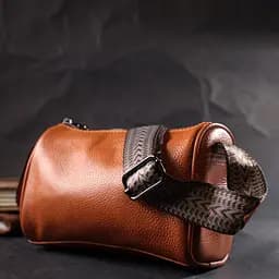 Невелика жіноча сумка з натуральної шкіри Vintage 22398 руда - мініатюра 7