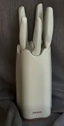 Универсальный набор 5 кухонных ножей нержавеющая сталь с подставкой бакелит для кухни Magio MG-1125 Бежевый