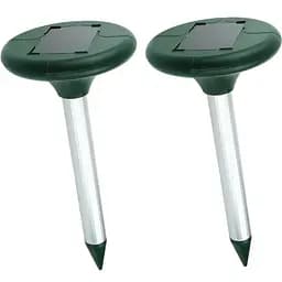 Отпугиватель кротов на солнечной батарее Supretto 2 шт, зеленый