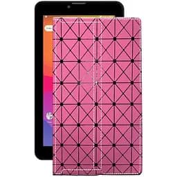 Чехол StatusCASE из экокожи для планшета Prestigio Wize 4117 3G Розовый ромб