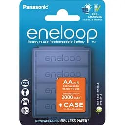 Акумулятор Panasonic BK-3MCDEC4CP Eneloop NI-MH AA 2000 мАг з кейсом для зберігання 4 шт.