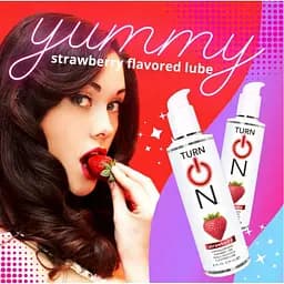 Їстівний лубрикант Wet Turn On Yummy Strawberry Flavored Lube 118 мл - мініатюра 3