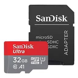 SanDisk Ultra microSDHC 32GB + SD Adapter 120MB/s A1 Class 10 UHS-I, EAN: 619659184155