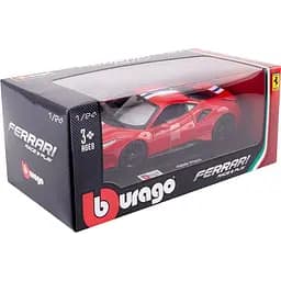 Автомодель Bburago Ferrari 488 Pista 1:24 Red (18-26026) [119066] - мініатюра 5