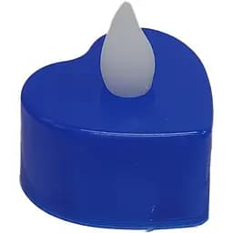 Декоративна свічка Bambi Серце LED 3 см Синій (CX-19)