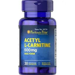 Жиросжигатель Puritan's Pride Acetyl L-Carnitine 500 мг, 30 капсул