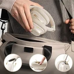 Накладні бездротові навушники Baseus Bowie H1s Noise-Cancellation (A00075301) Stellar White - мініатюра 3