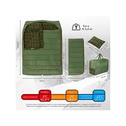 Спальний мішок двомісний Naturehike CNK2350WS019 із подушками (Зелений) - мініатюра 10