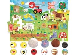 Настільна гра Headu Тактильний пазл Монтессорі. Ферма (Montessori. Tactile Puzzle: Farm) (MU23592) - мініатюра 2
