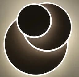 Стельовий або настінний світильник-трансформер на три кола Line.F 8663/3Y CF (круг)