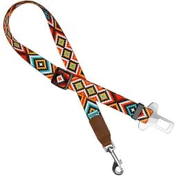 Ремень автомобильный для крепления собак Barksi гуцульский оранжевый