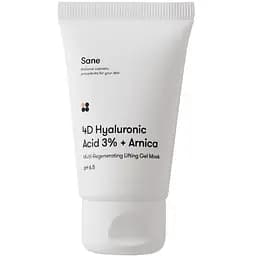 Лифтинг-маска для лица Sane 4D Hyaluronic Acid 3% + Arnica мгновенная мультирегенерирующая 40 мл