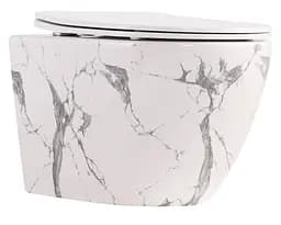 Унитаз подвесной Qtap Robin Ultra Quiet, с сиденьем Slim Duroplast/Soft-close/Quick relase QT13332381АSMR