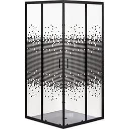 Душевая кабина Bravo квадратная без поддона Odra N90TB. Mosaic 1 шт., черный матовый, интимато