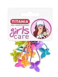 Набір різнокольорових резинок для волосся Titania Метелик, 5 шт. (7980 GIRL)
