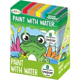 Раскраска Let's Craft Paint with water "Животные" с палитрой и кисточкой