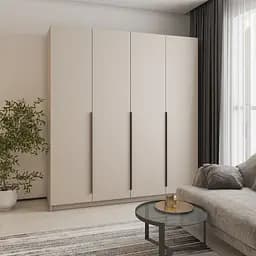 Шкаф 4-дверный MebelStar Оскар ДСП BG, блок ящиков 200x52x220 см Кашемир (MBS-4745)