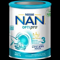 Набір: суха молочна суміш NAN Optipro 3 800 г + молочна каша Gerber мультизлакова з йогуртом, бананом і грушею 240 г - мініатюра 2