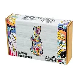 Фигурный деревянный пазл A4 Зайчик побегайчик PuzzleOK PuzA4-00757, 68 деталей