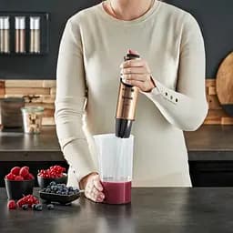 Міксер Tefal блендер заглибний Quickchef 1000Вт 3в1 чаша-800мл чопер-500мл турборежим чорно-бронзовий - мініатюра 8