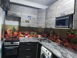 Кухонний фартух Ананаси для кухні наклейка овочі фрукти Натюрморт Коричневий 60х300 см Happy Pocket Z180430 - мініатюра 8
