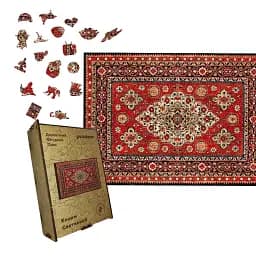 Дерев'яний фігурний пазл Святковий Килим, А1, Картонна коробка 500+ елементів