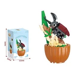 Конструктор Цветок в горшке с насекомым, P2317, от 150 деталей, (В ассортименте)