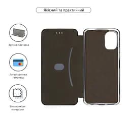 Чехол-книжка для TECNO Spark 9 Pro (KH7n), G-Case, черный, кожаный чехол-книга из экокожи (PU) и TPU, с магнитом, с подставкой и вместительным кардхолдером, противоударный, защита всего корпуса, ArmorStandart (ARM68955) - мініатюра 3